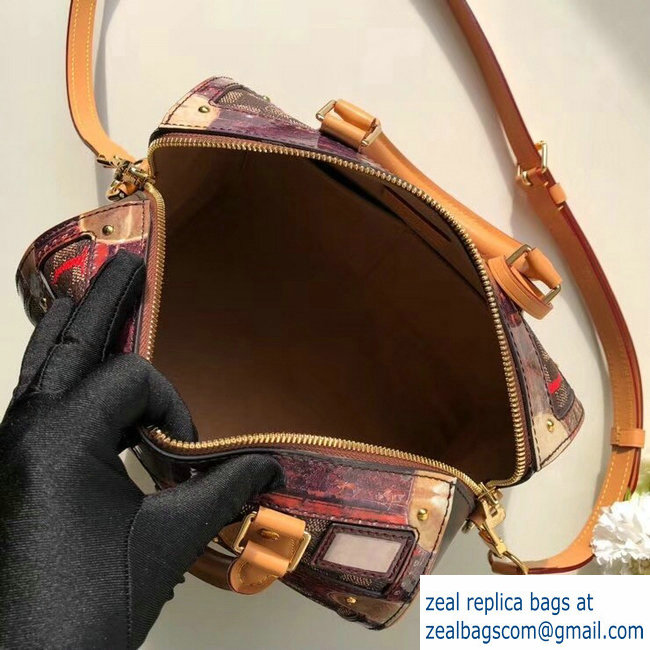 Louis Vuitton Trompe l oeil Damier Canvas Speedy 25 Bandouliere Bag M52249 2018 - Click Image to Close